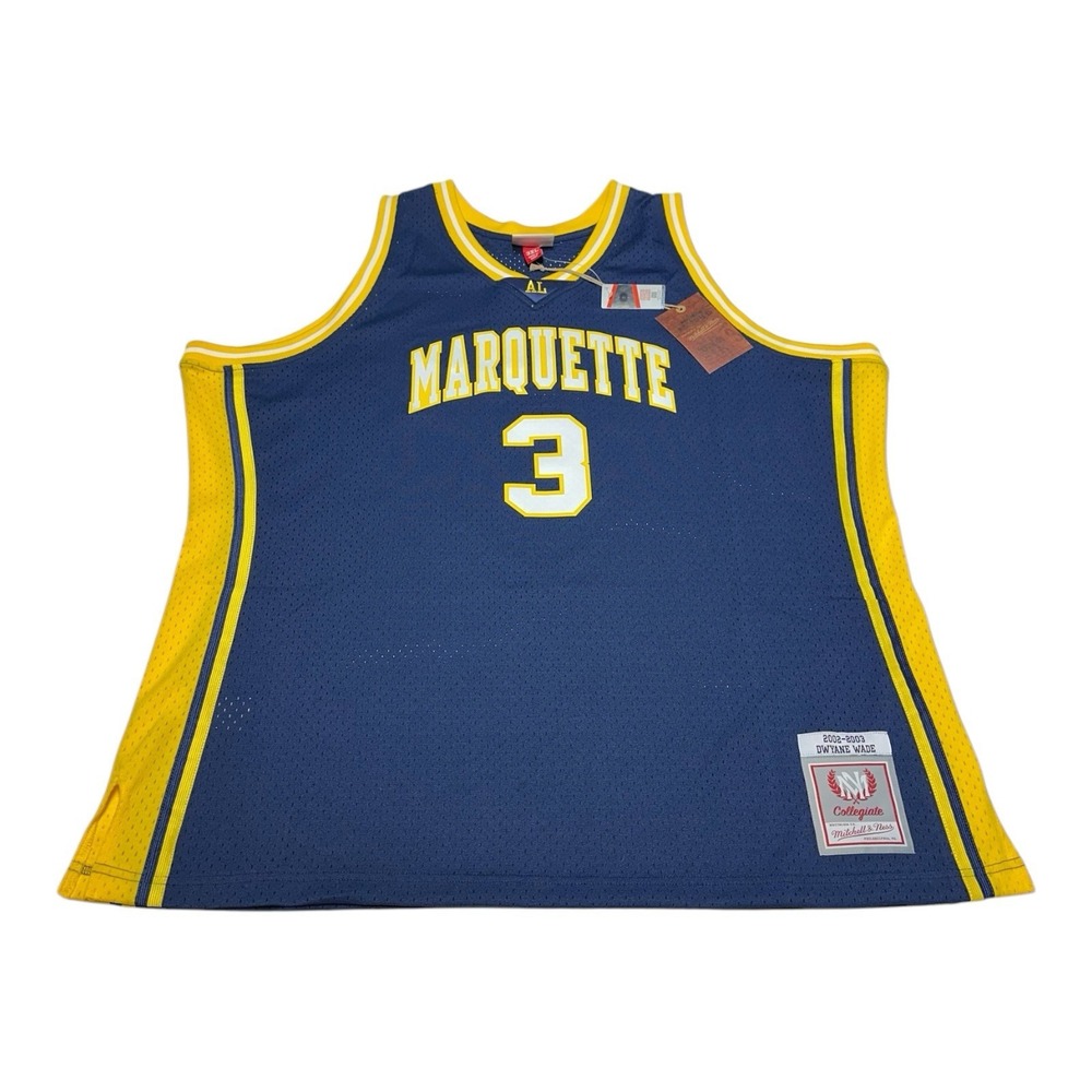 Mitchell & Ness Dwyane Wade Jersey Mens 3XL Marquette Golden Eagles 2002-03 NWT‎